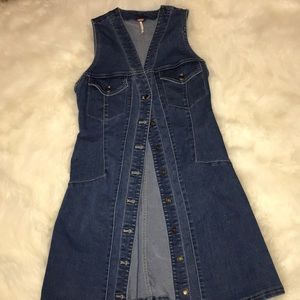 Free People Ribbed Jean Dress